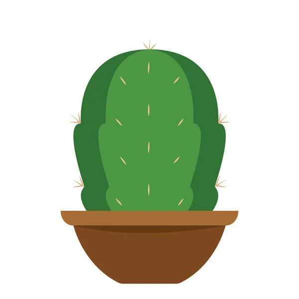 Cactus icon in a pot plant — Stock Vector