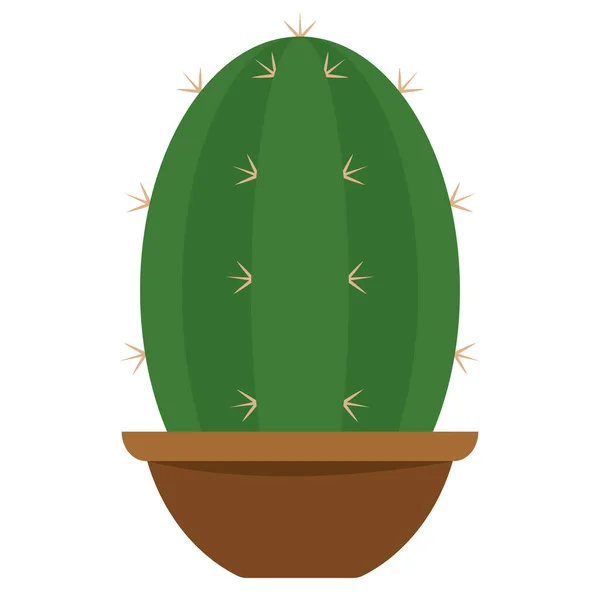 Cactus icon in a pot plant — Stock Vector