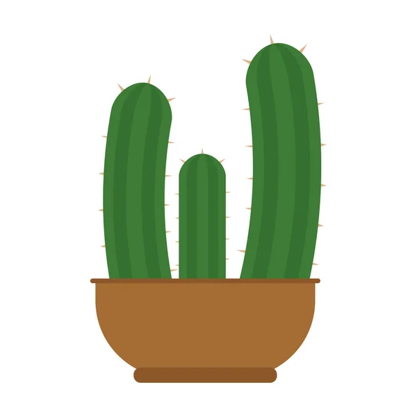 Icône de cactus dans une plante en pot — Image vectorielle