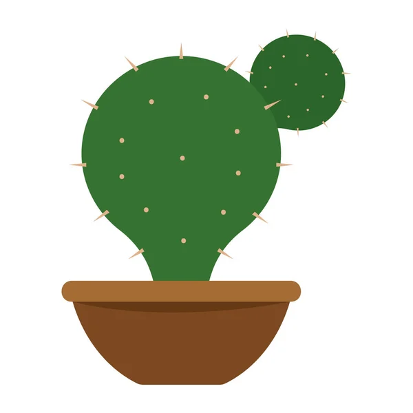 Icône de cactus dans une plante en pot — Image vectorielle