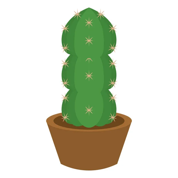 Icône de cactus dans une plante en pot — Image vectorielle