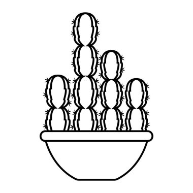 Bir saksı bitkisindeki kaktüs simgesi