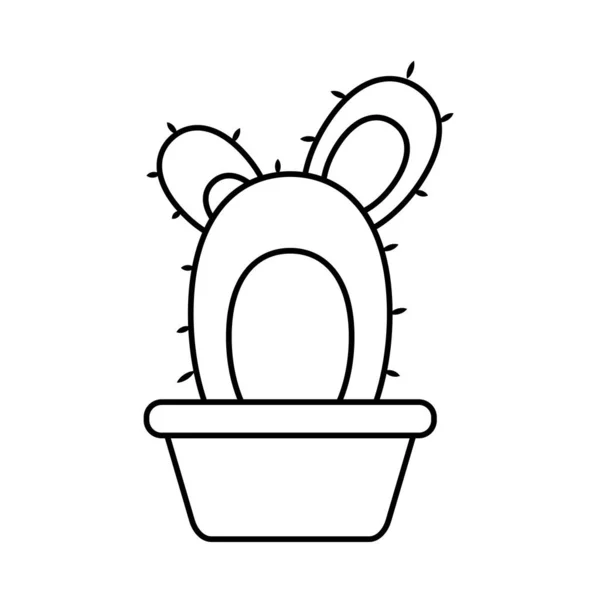 Ikona kaktusa w doniczce — Wektor stockowy