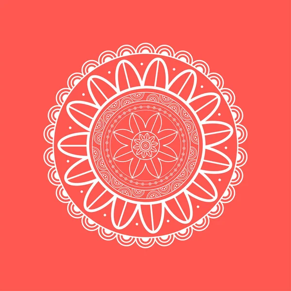 Mandala. Modello floreale — Vettoriale Stock