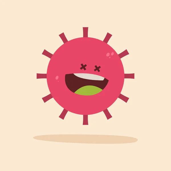 Γελούν ιός κινούμενα σχέδια — Διανυσματικό Αρχείο