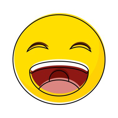 İzole edilmiş mutlu emoji simgesi