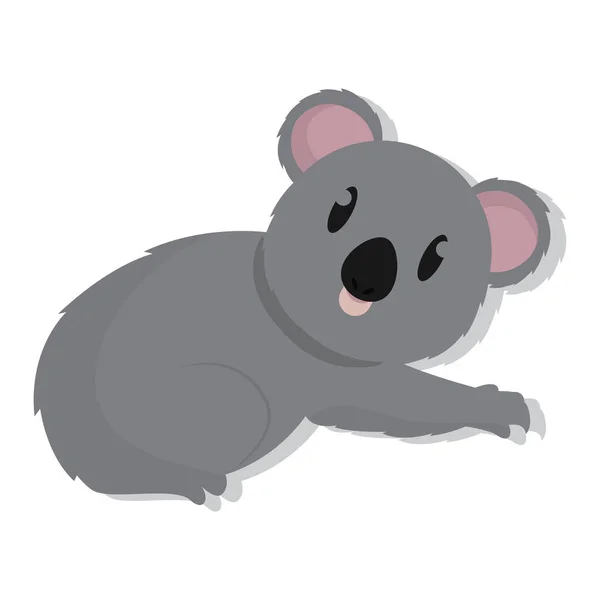 İzole edilmiş şirin koala çizgi filmi — Stok Vektör