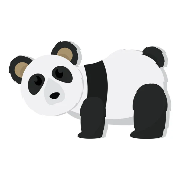 Oso panda lindo aislado — Vector de stock