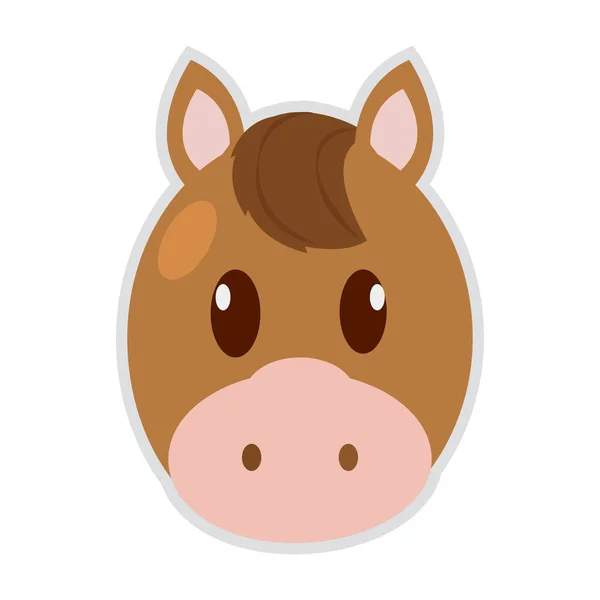 Lindo caballo de dibujos animados — Vector de stock