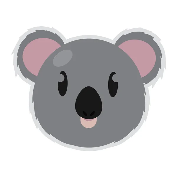 Izolované roztomilé koala karikatury — Stockový vektor