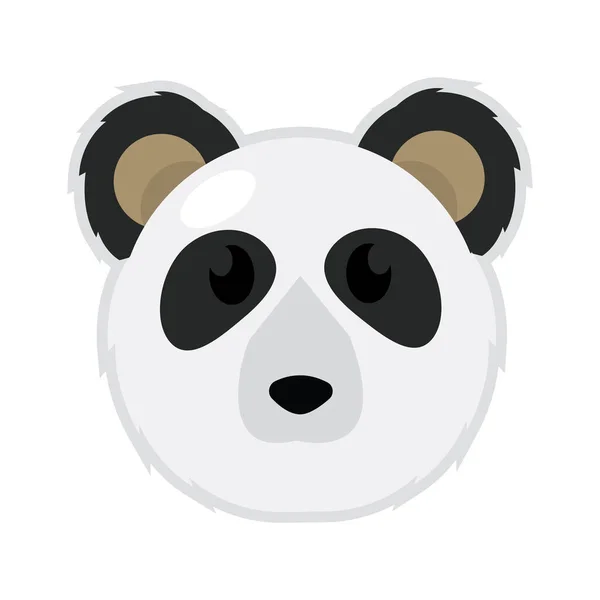 Izolovaný roztomilý panda medvěd — Stockový vektor