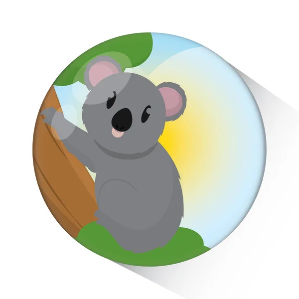 Lindo koala dibujos animados — Vector de stock