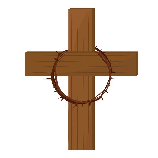 とげの十字架と冠 — ストックベクタ