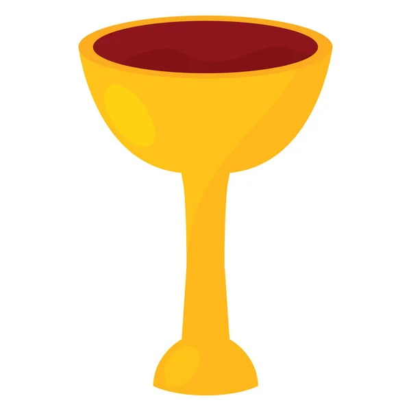 Isolated golden chalice icon — Stock Vector