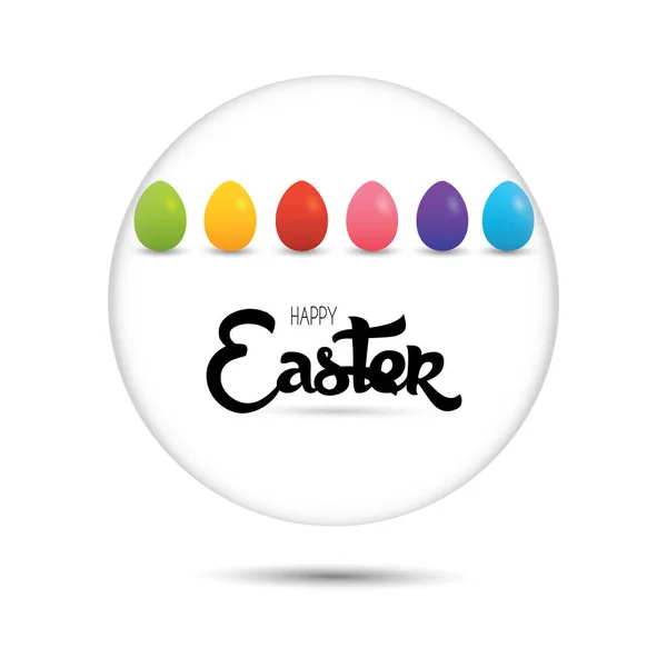 Happy easter button — Stock Vector