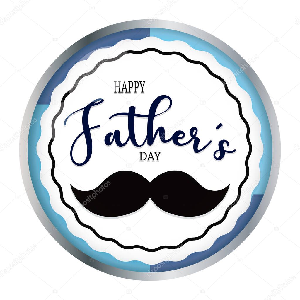 Happy fathers day label
