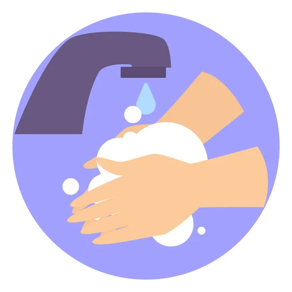 Isolated hand washing icon — Stock Vector