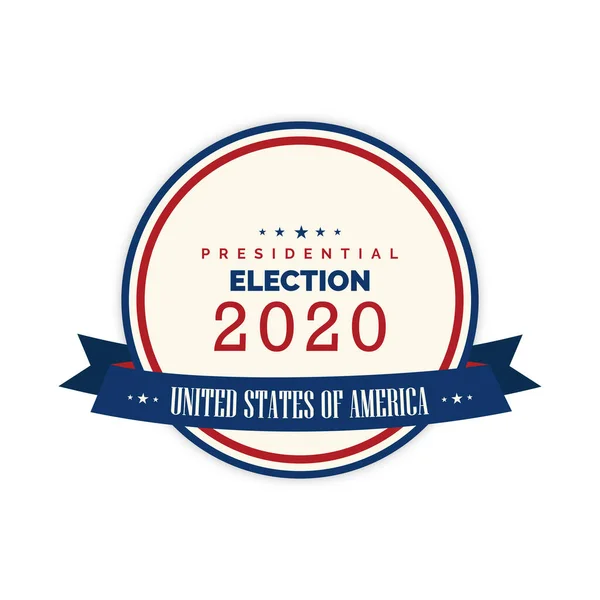 Кнопка предвыборной кампании президентских выборов 2020 — стоковый вектор