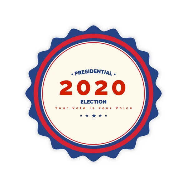 Botão de campanha das eleições presidenciais de 2020 — Vetor de Stock