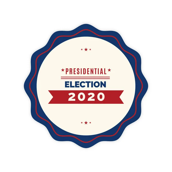 Tlačítko kampaně prezidentských voleb 2020 — Stockový vektor