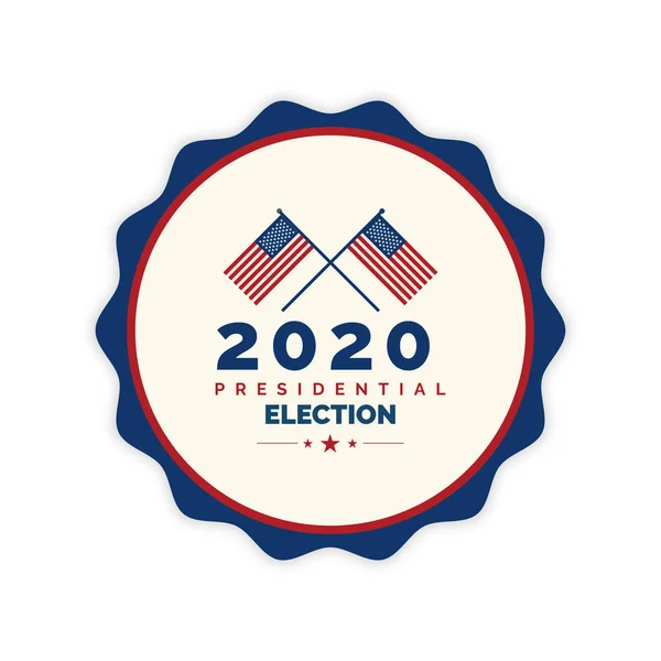 Botão de campanha das eleições presidenciais de 2020 — Vetor de Stock