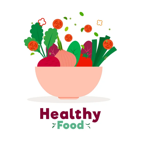 Healthy food poster — Stock Vector