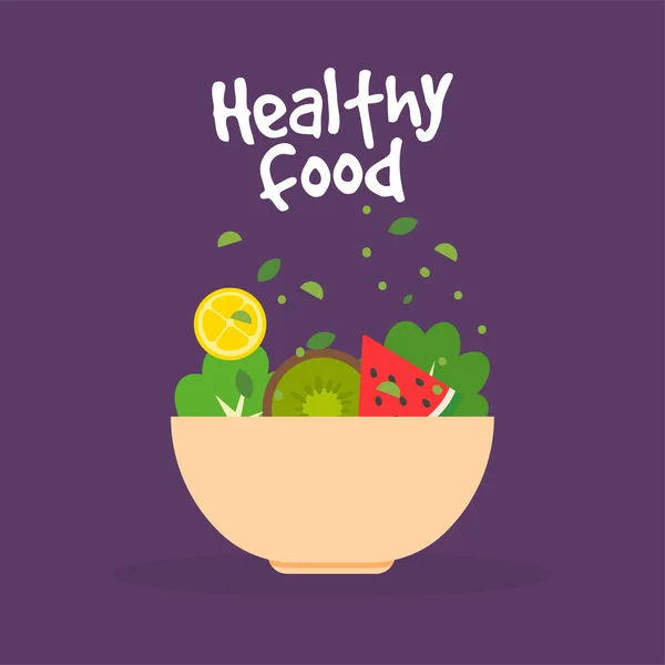 Hälsosam mat affisch — Stock vektor