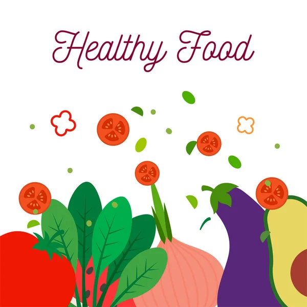 Healthy food poster — Stock Vector