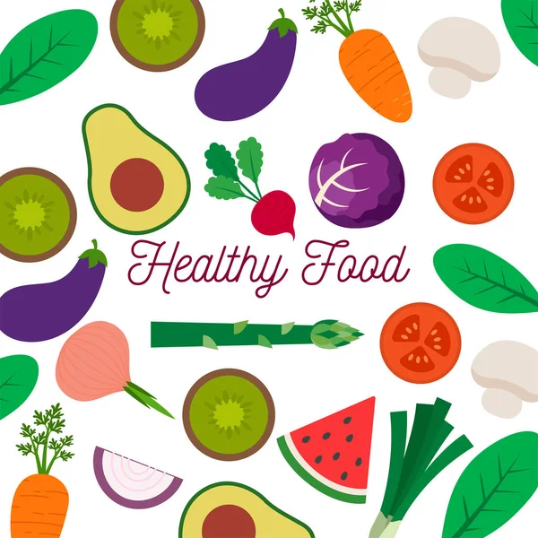 Healthy food poster — Stock Vector