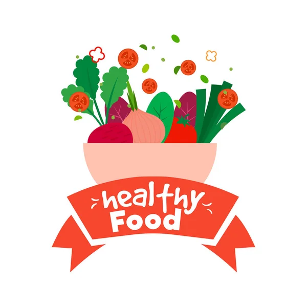 Cartaz de comida saudável — Vetor de Stock