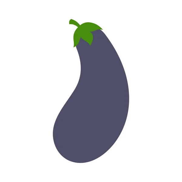 Isolée icône aubergine — Image vectorielle