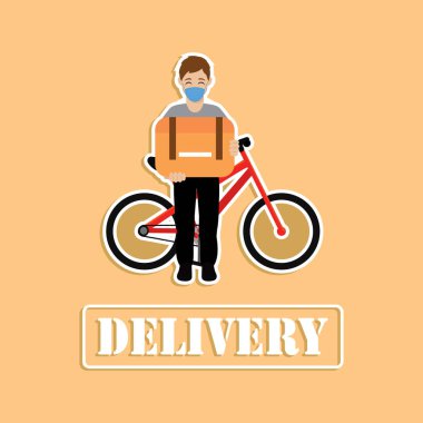 Bisikletli teslimatçı.