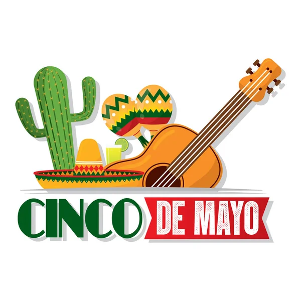 Mall för Cinco de Mayo — Stock vektor