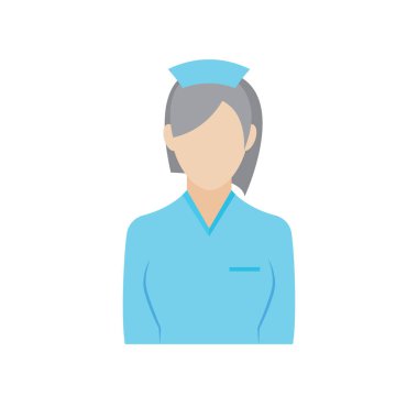 İzole hemşire ikonu