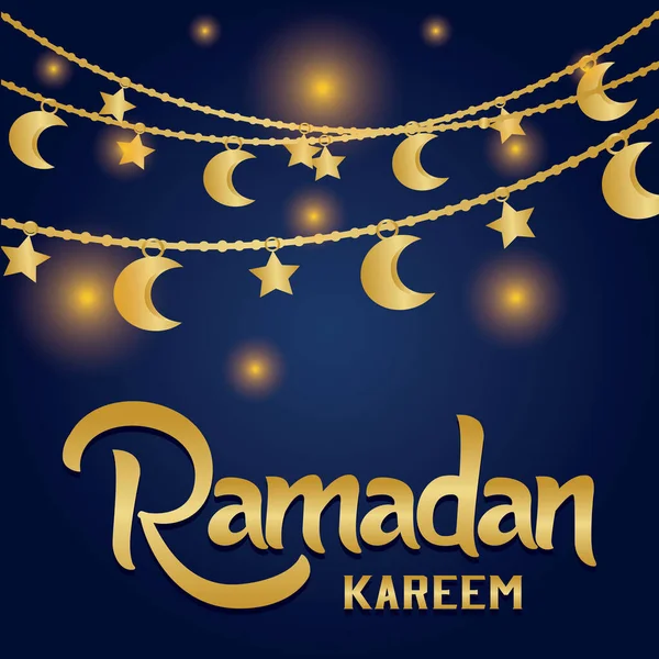Cartão do Ramadão Kareem — Vetor de Stock
