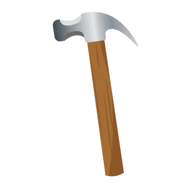 Geïsoleerde hamer afbeelding — Stockvector