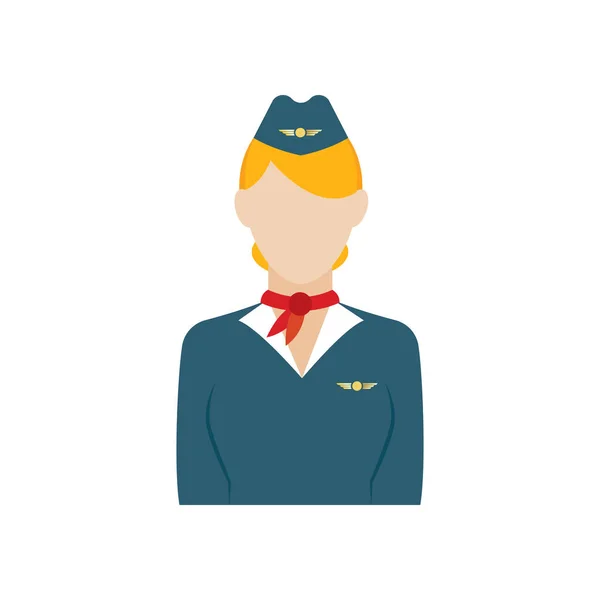 Geïsoleerde stewardess icoon — Stockvector