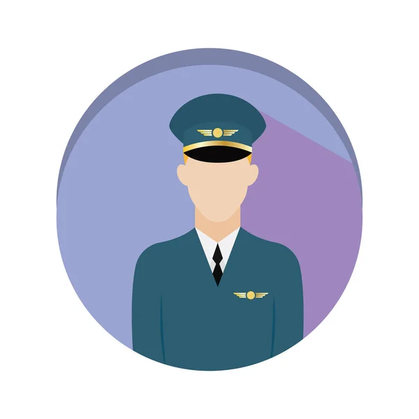 Isolated pilot icon — Stock Vector
