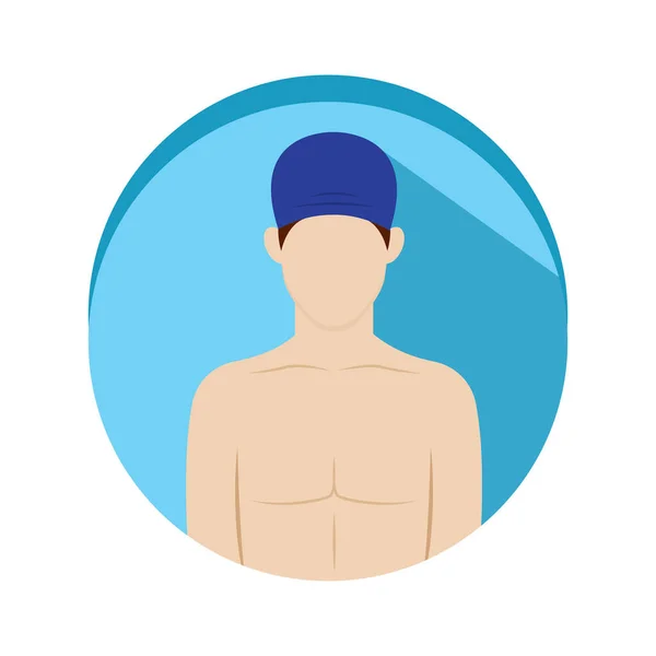 Vereinzelte Schwimmer-Ikone — Stockvektor