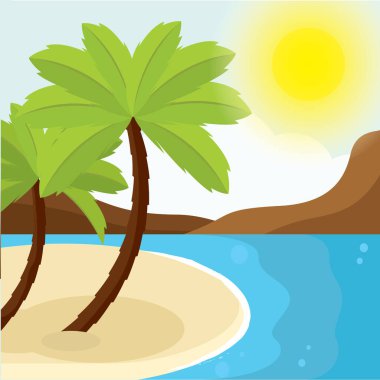 Sahilde yaz manzarası