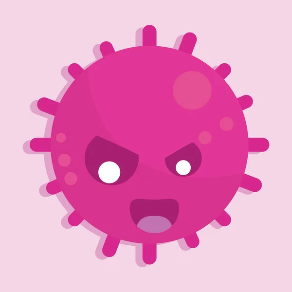 Desenhos animados do vírus maligno — Vetor de Stock