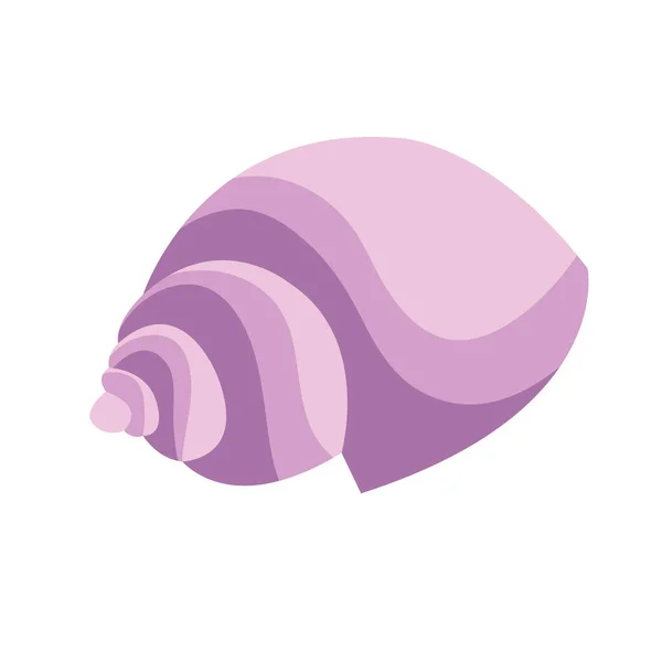 隔離された色の貝殻 — ストックベクタ