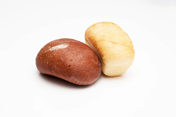 Хліб хліба коричневий і білий — стокове фото