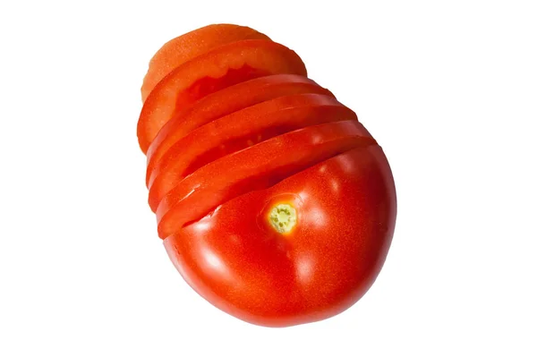 Dilimlenmiş domates, üstten görünüm — Stok fotoğraf