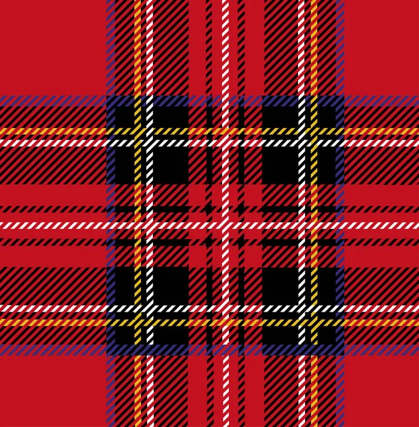 Royal Stewart Tartan Plaid — Stockvector