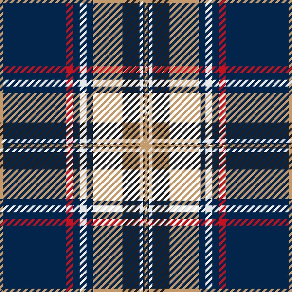 Blauwe tartan geruite patroon — Stockvector