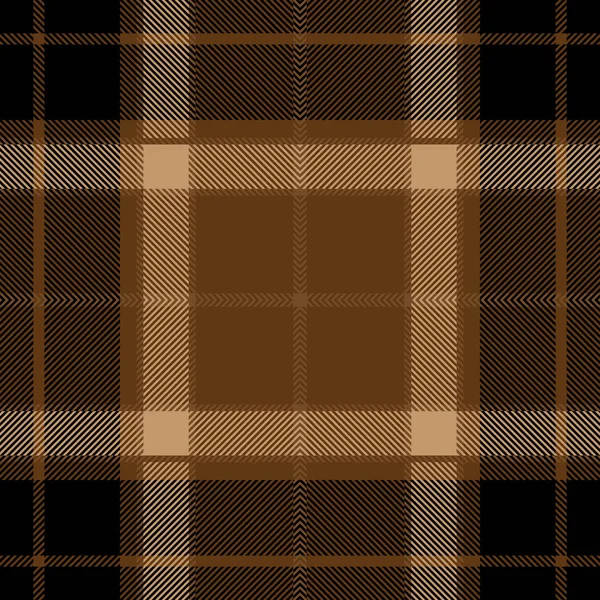 Bruin Tartan geruite naadloze patroon Design — Stockvector