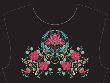 Nakış yaka, yaka T-shirt, bluz, gömlek için için. Patt