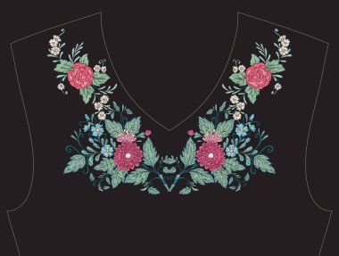 Nakış yaka, yaka T-shirt, bluz, gömlek için için. Patt