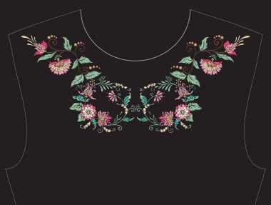 Nakış yaka, yaka T-shirt, bluz, gömlek için için. Patt